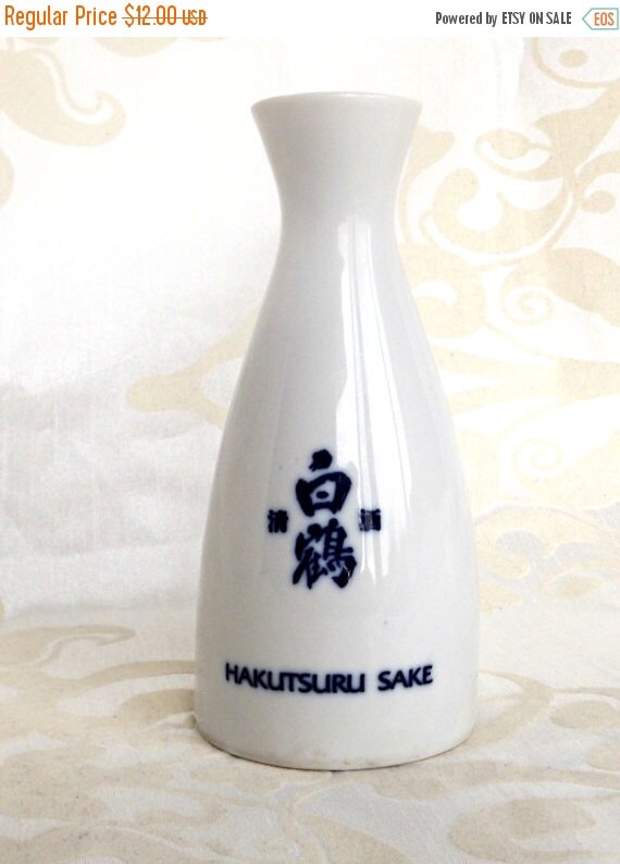 ON SALE Ceramic Sake Bottle Japanese by AgedwithGraceVintage