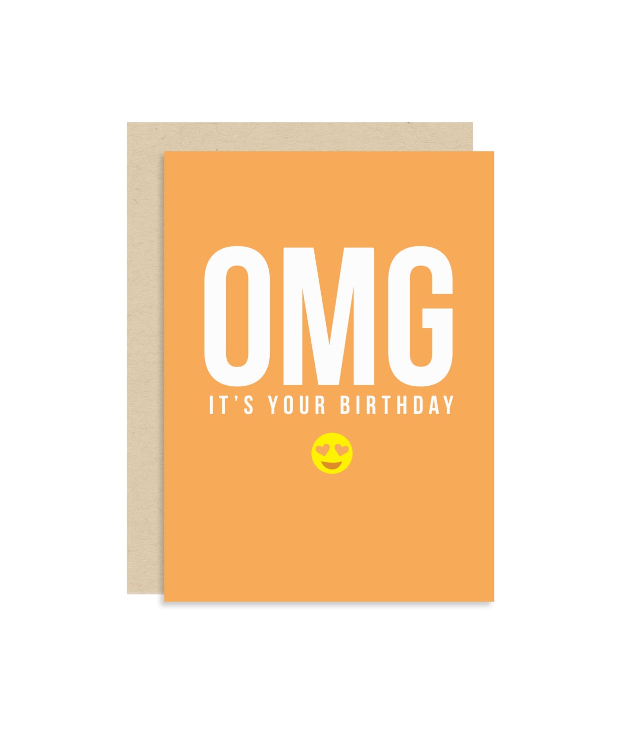 Emoji Birthday Card OMG It's Your Birthday Cute