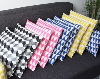 Unique triangle pillow related items | Etsy