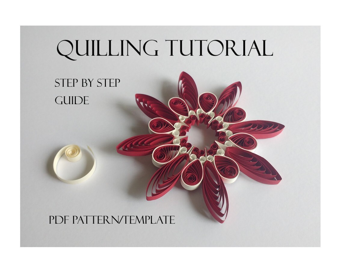 Quilling pattern / tutorial step by step diagram by Quillings4U