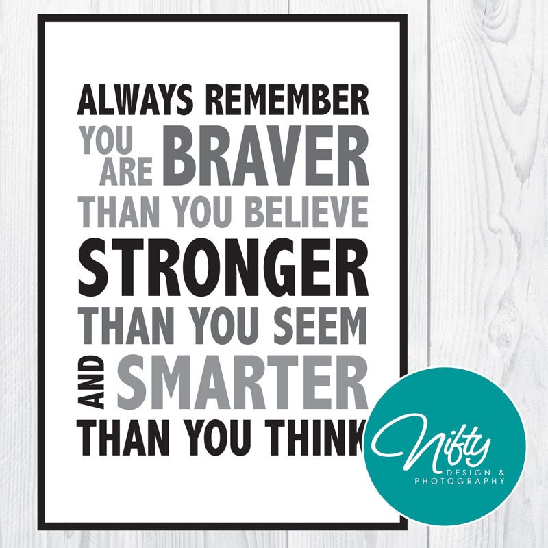 Free Free 100 Always Remember You Are Braver Than You Believe Svg SVG PNG EPS DXF File