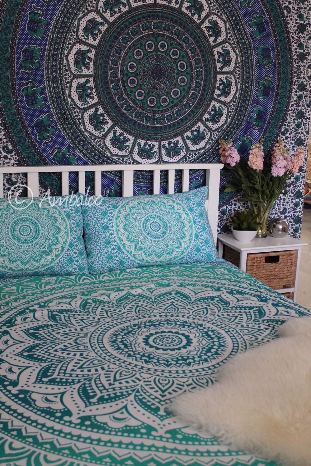 Duvet Mandala Tapestry Doona Cover Mandala roundie