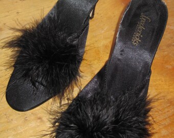 Marabou slippers | Etsy