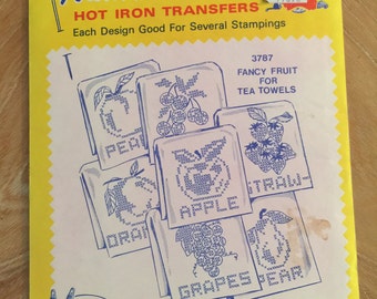 Retro Aunt Martha's Fancy Fruit for Tea Towels Hot Iron Transfers AM17