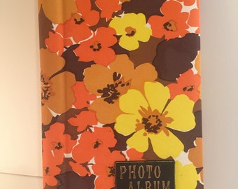 Floral Fabric Vintage Spiral Photo Album
