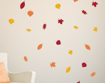 24 pc | Fall Leaves Wall Decals | Autumn Leaves Decals | Fall Leaves Stickers | Fall Wall Decals | Autumn Wall Decals | Fall Decals | Autumn