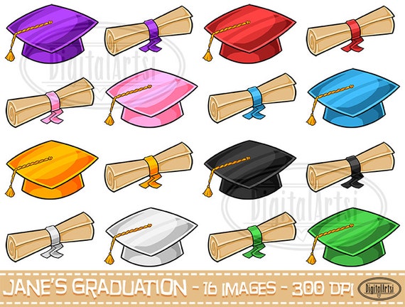 Kawaii Graduation Clipart Graduate Download by DigitalArtsi