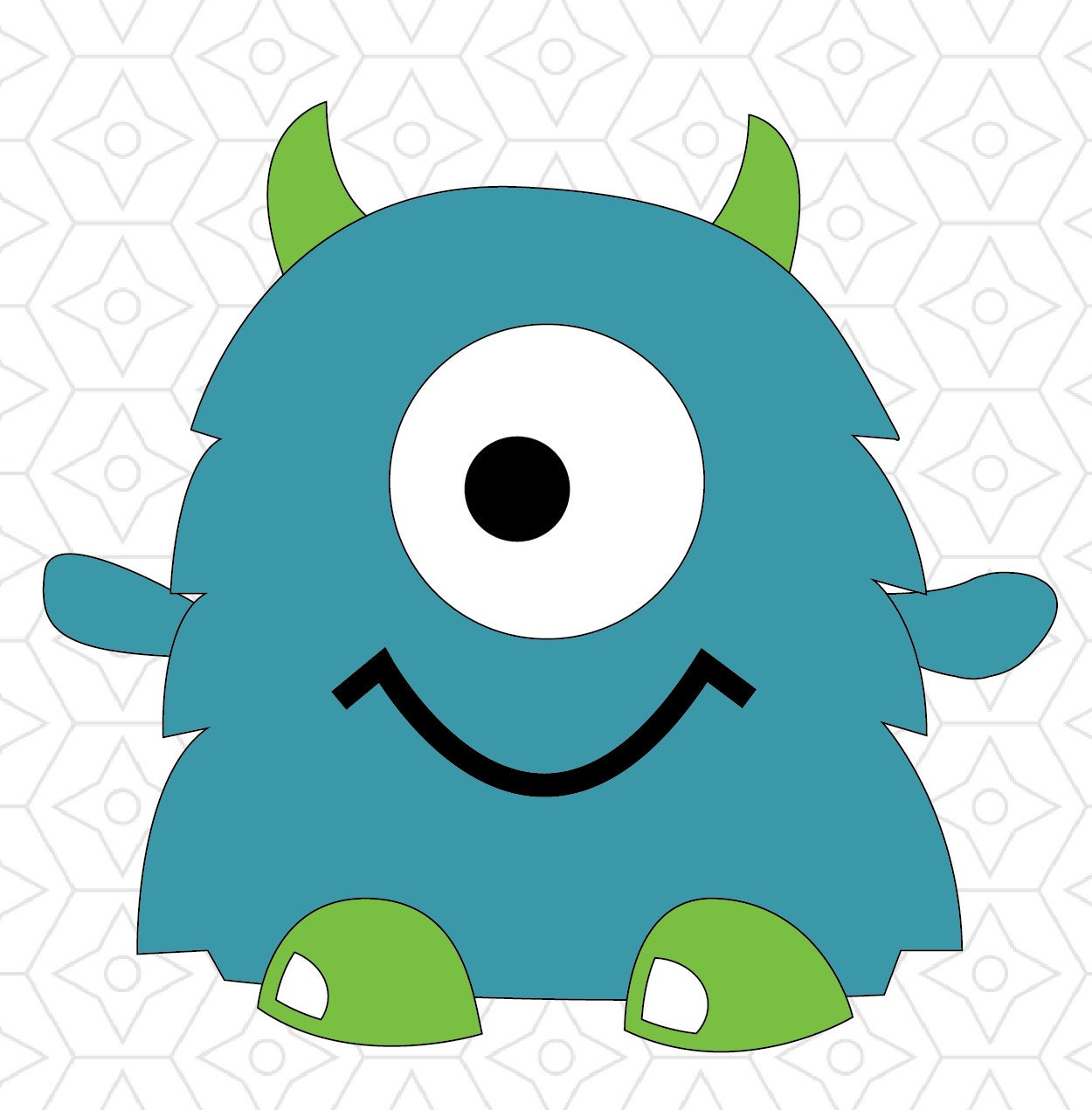 Monster Vector Design SVG DXF EPS Vector files for use with