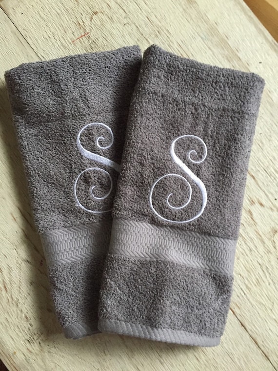 Hand Towel with monogram towel initial by SoSouthernAccents