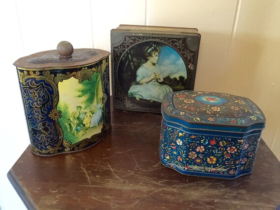 Decorative Metal Tins Vintage Tins Candy Tins Metal Tins