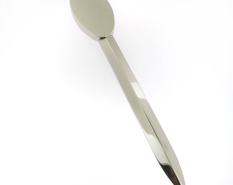 Silver Plated Letter Opener with Oval Handle Personalized Monogram Engraved