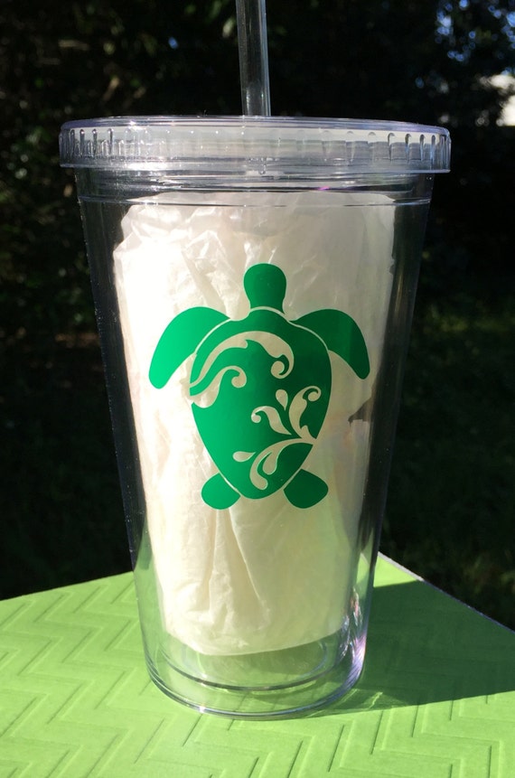 Turtle Tumbler Sea Turtle Tumbler Personalized Tumbler Sea