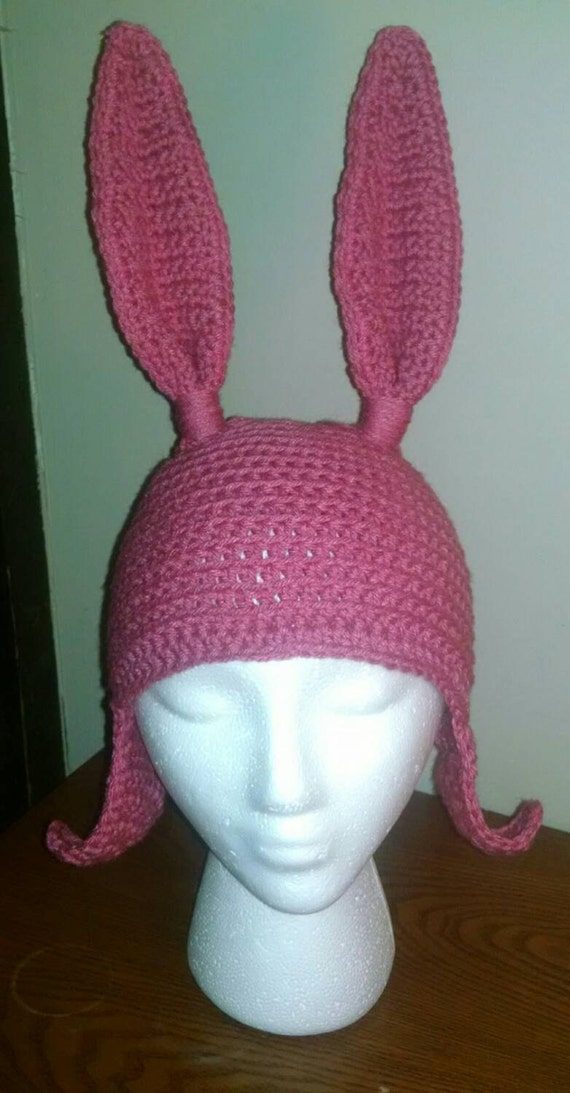 Louise Belcher INSPIRED pink bunny hat by PeacefulSplash on Etsy