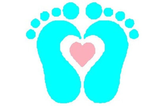 Download Heart Inside Baby Footprints- A digital download design ...