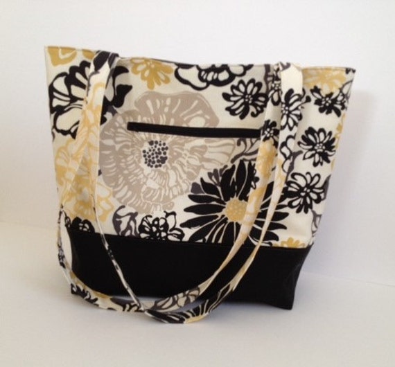 Items similar to Deluxe Floral Print Tote on Etsy