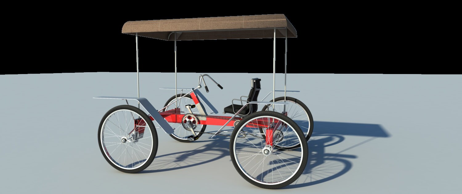 Build your own 4 wheel pedal bike car DIY Plans Pedicab