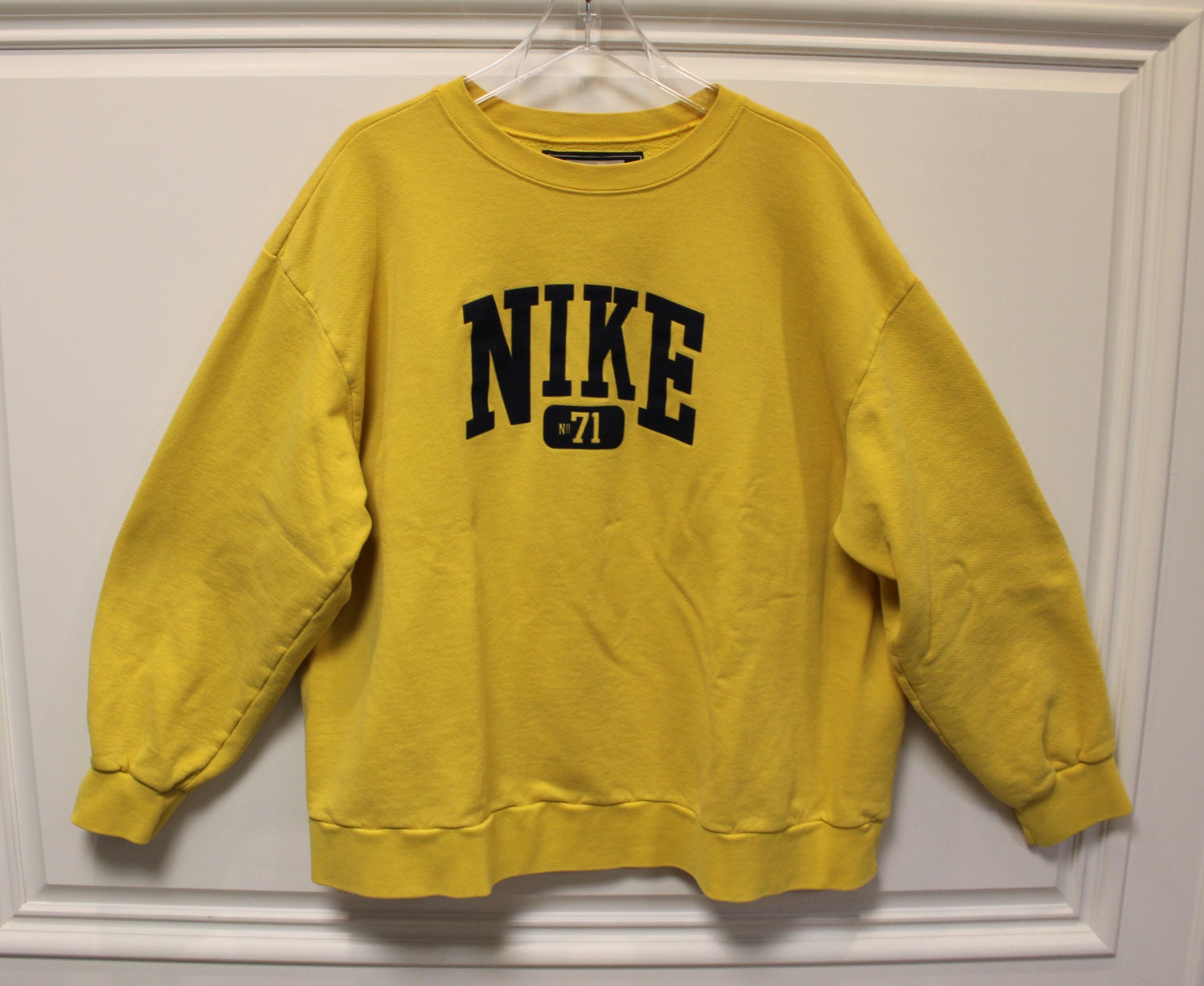 NIKE Vintage Sweatshirt Pullover Jumper Yellow XL X-Large