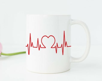 Doctor Gift Doctor Graduation Gift Doctor Mug EKG Mug Medical Mug Medical Graduation Gift Medical Student Gift Nurse Gift Nurse Mug A102