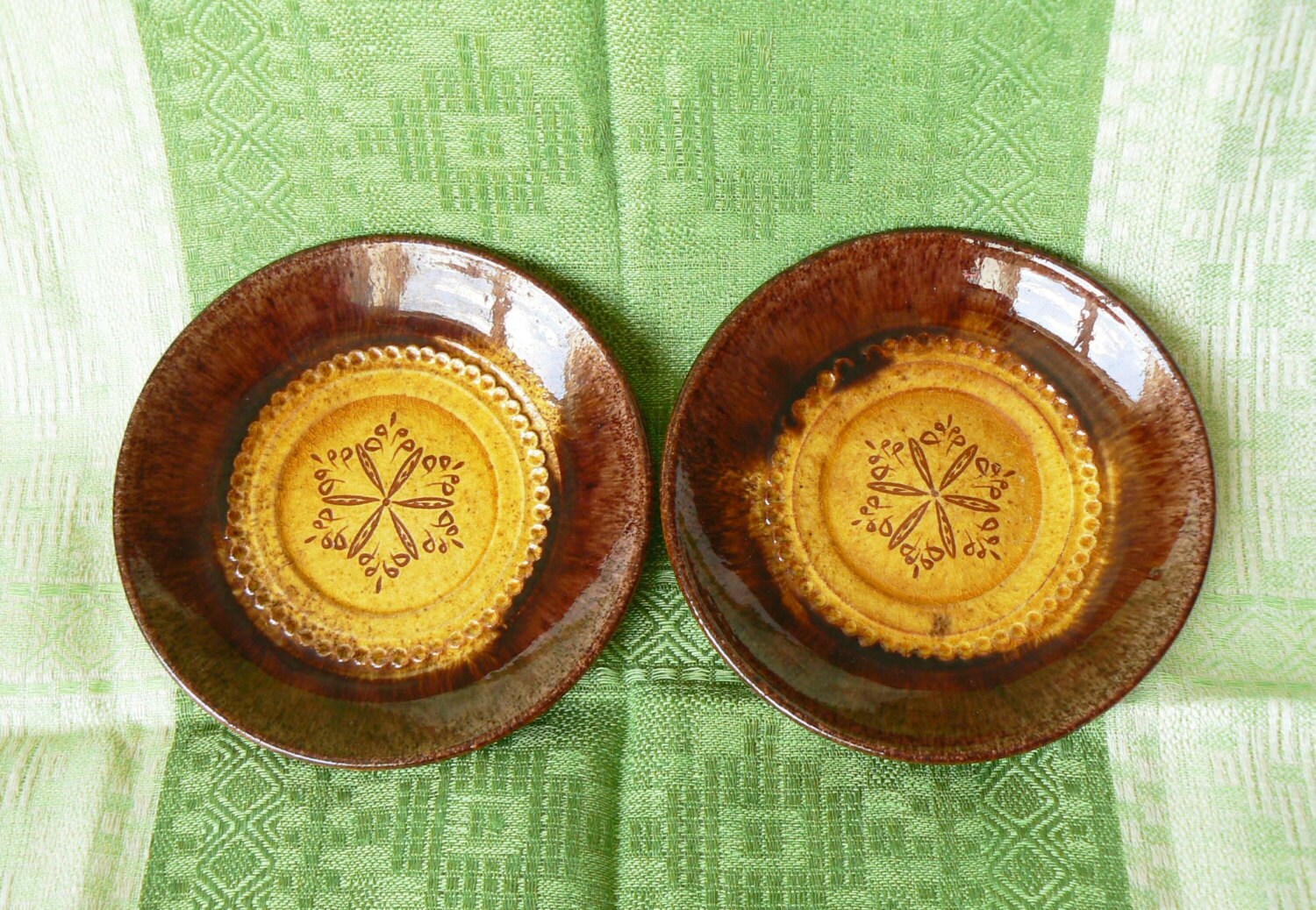 Set of 2_ Vintage Ceramic Plates/ Small Decorative by RigaRetro