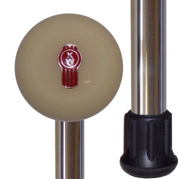 Ivory Kenworth Shift Knob Handle Polished Aluminum Custom Cane