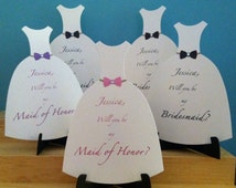 wedding dress shaped card