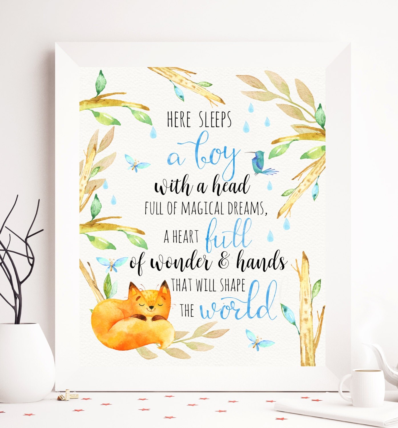 Boy nursery printable boy nursery print boy nursery wall