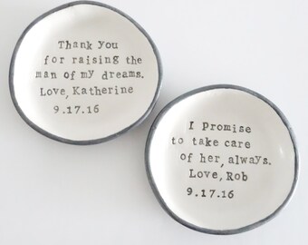 Mother of the groom gift, mother of the bride gift, Personalised Ring dish, ring bowl, wedding gift, wedding day gifts, trinket dish,