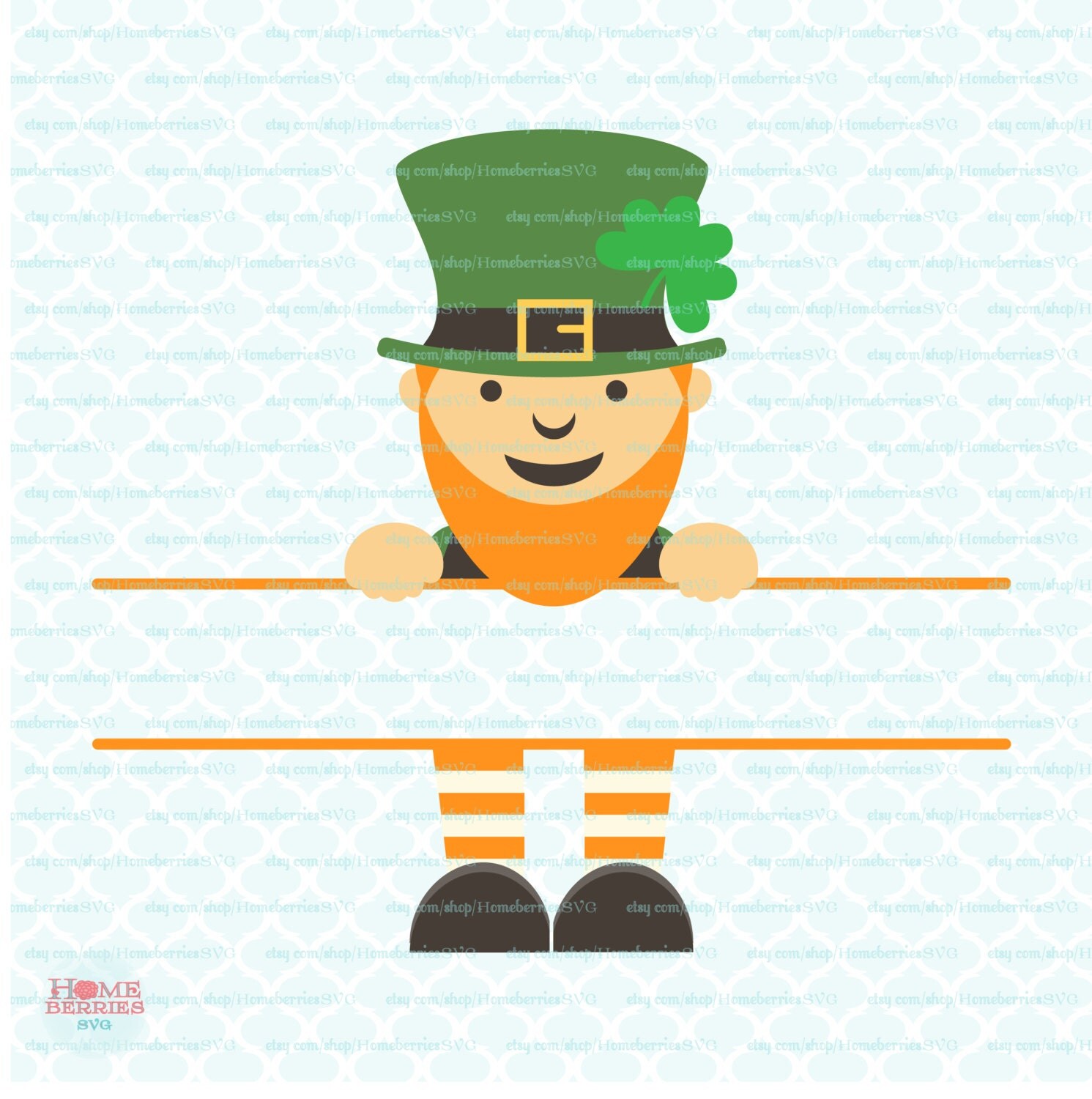 St Patricks Day svg Leprechaun svg Split Frame svg Lucky svg
