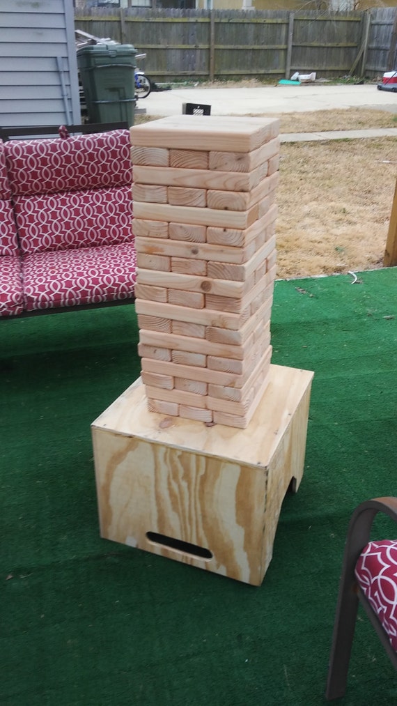 Giant Jenga Stacking Blocks 2x4's by Tailgatetoss on Etsy