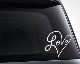 Infinity love heart die cut vinyl decal sticker, car, suv, laptop sticker