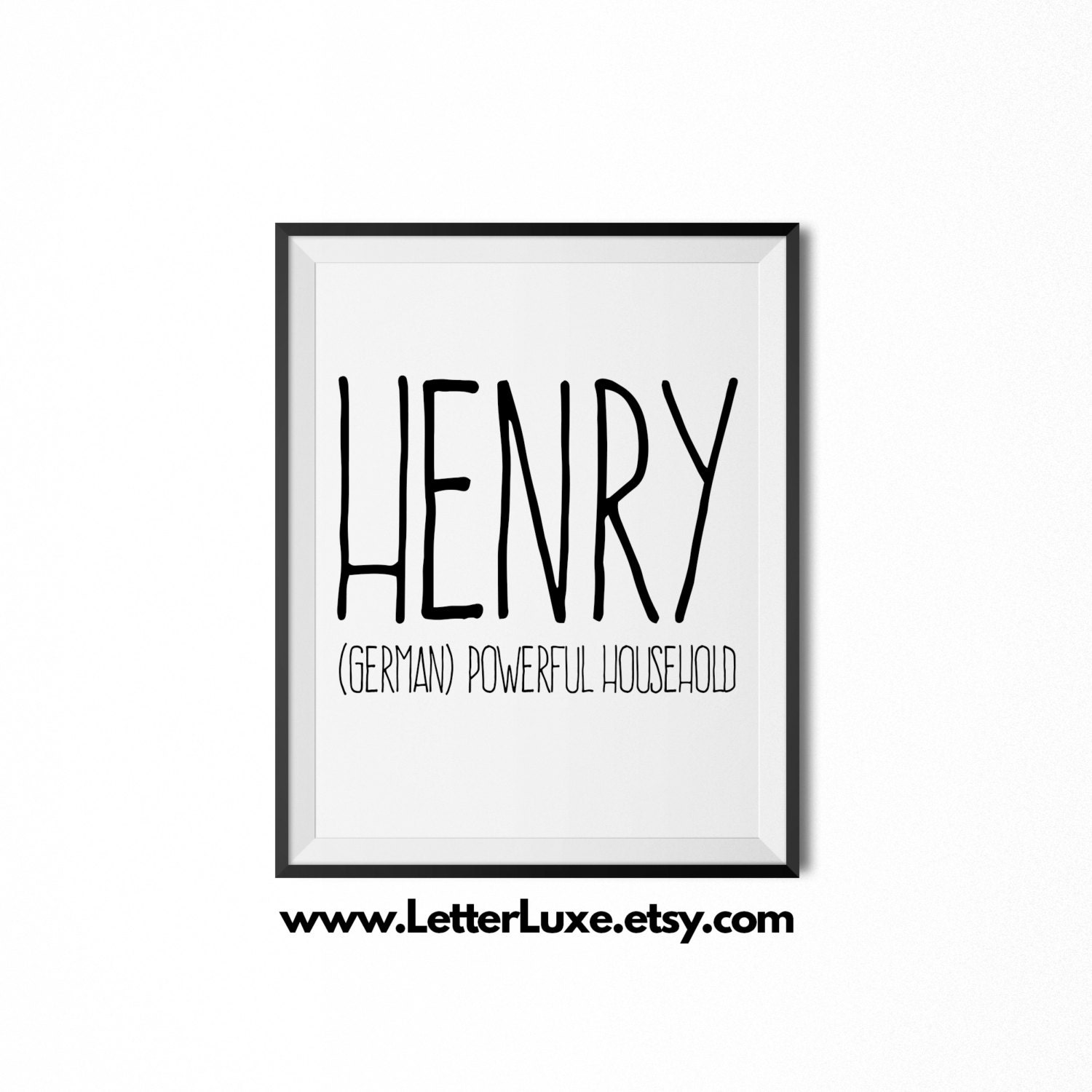 Henry Printable Kids Gift Name Meaning by LetterLuxePrintables