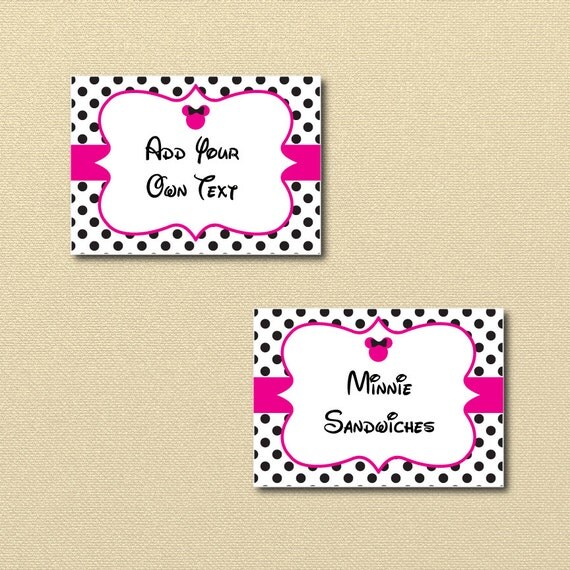 Minnie Mouse Printables Editable Labels Printable Labelshot