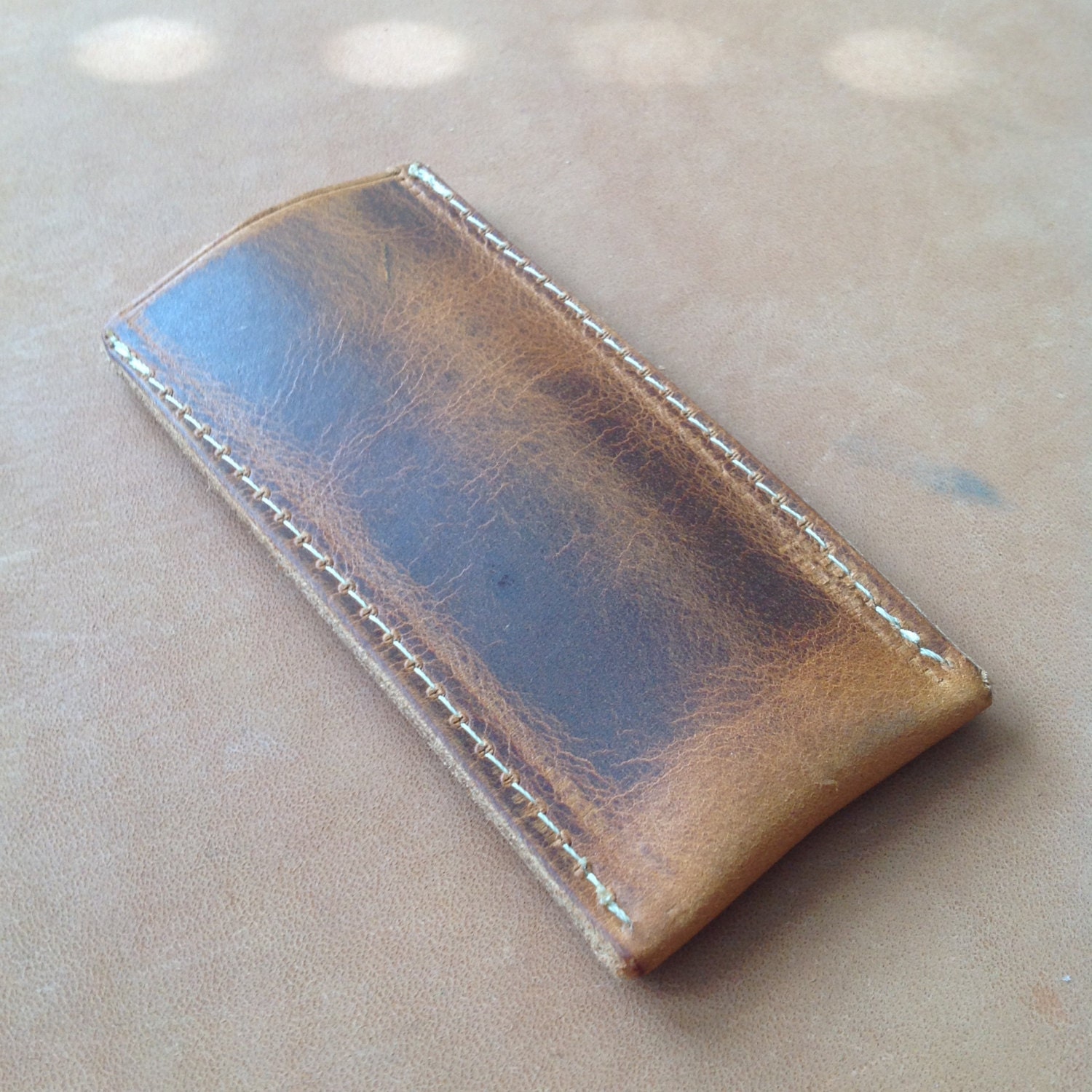 Natural Dublin Leather Pocket Knife Slip