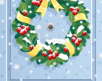 Christmas Front Door Clipart wreaths for front door | etsy Christmas Front Door Clipart wreaths for front door | etsy