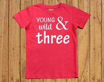 Popular items for 3rd birthday shirt on Etsy