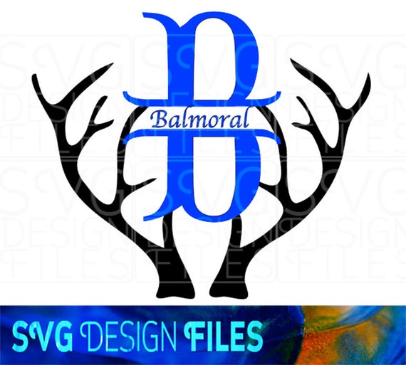 Download Deer Antler Monogram Frames. Stag Antler SVG Vector files for
