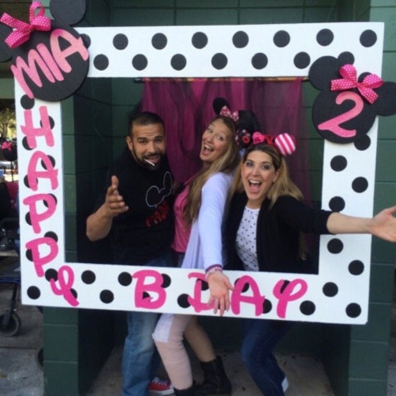 Items similar to Minnie Mouse FrameDecor Birthday Photo Prop on Etsy