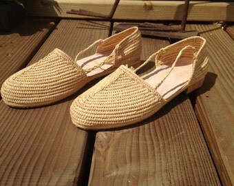 Raffia Lace Up Sandals. Ankle Strap Sandals. Raffia Sandals. Raffia Summer Shoes. Handmade Raffia Shoes. Chaussures en Raphia. Sandales.