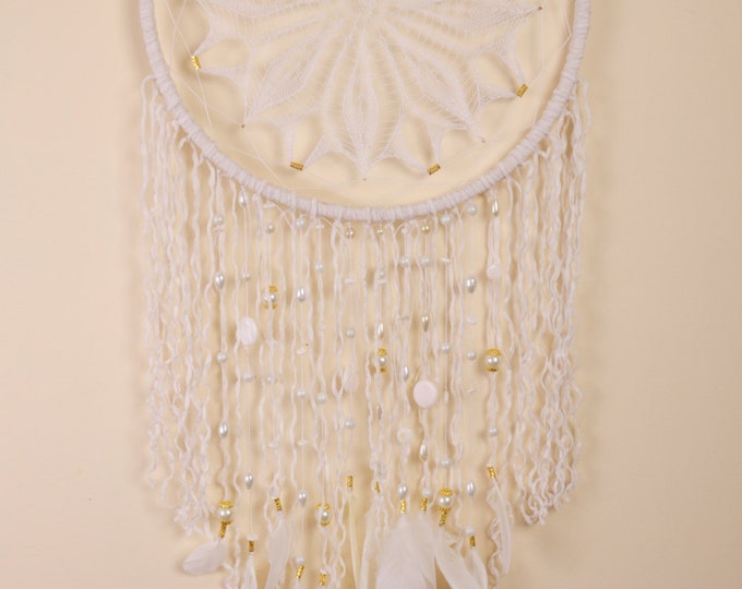 Dreamcatcher white Dream Catcher roses Dreamcatcher New Dream сatcher gift idea dreamcatchers boho dreamcatcher wall handmade baby mobile