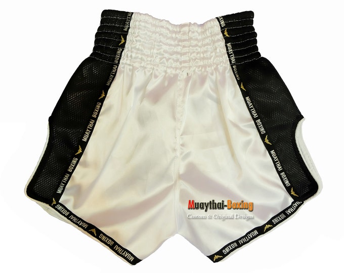 Lumpinee Thai Battle Boxing Shorts Martial Arts - White