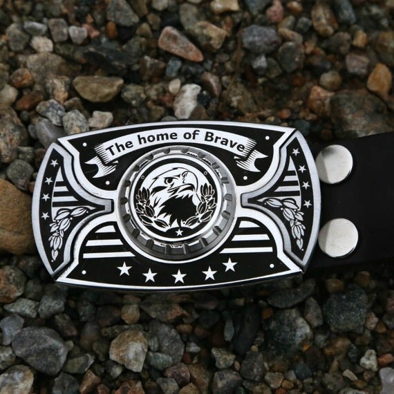 Custom made buckle with 2 daggers / Stainless steel by bladebelt