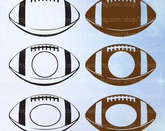 Football svg, football cutting files, svg dxf eps jpeg, football monogram frames for cameo or cricut, clipart vector download
