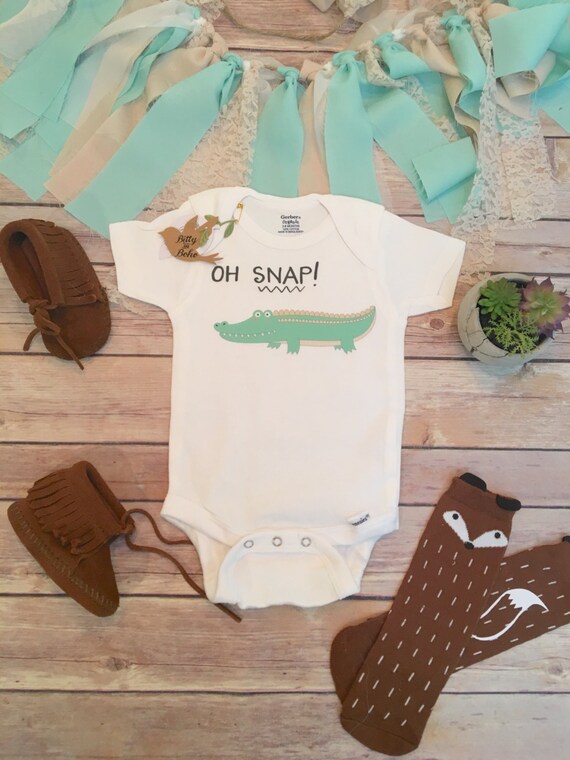 Alligator Onesie® Baby Boy Clothes Baby Shower Gift Hipster