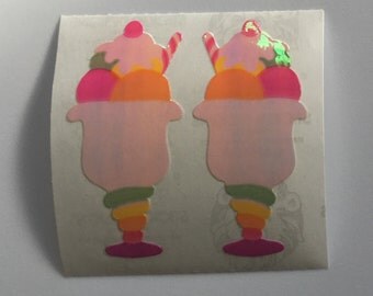 Vintage Pearl Ice Cream Sundae Stickers