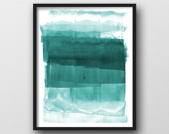 Abstract Art Print, Giclee Print, Scandinavian Design, Coastal Colors, Abstract Painting, Minimalist Art, Turquoise/Aqua, Best Selling Item