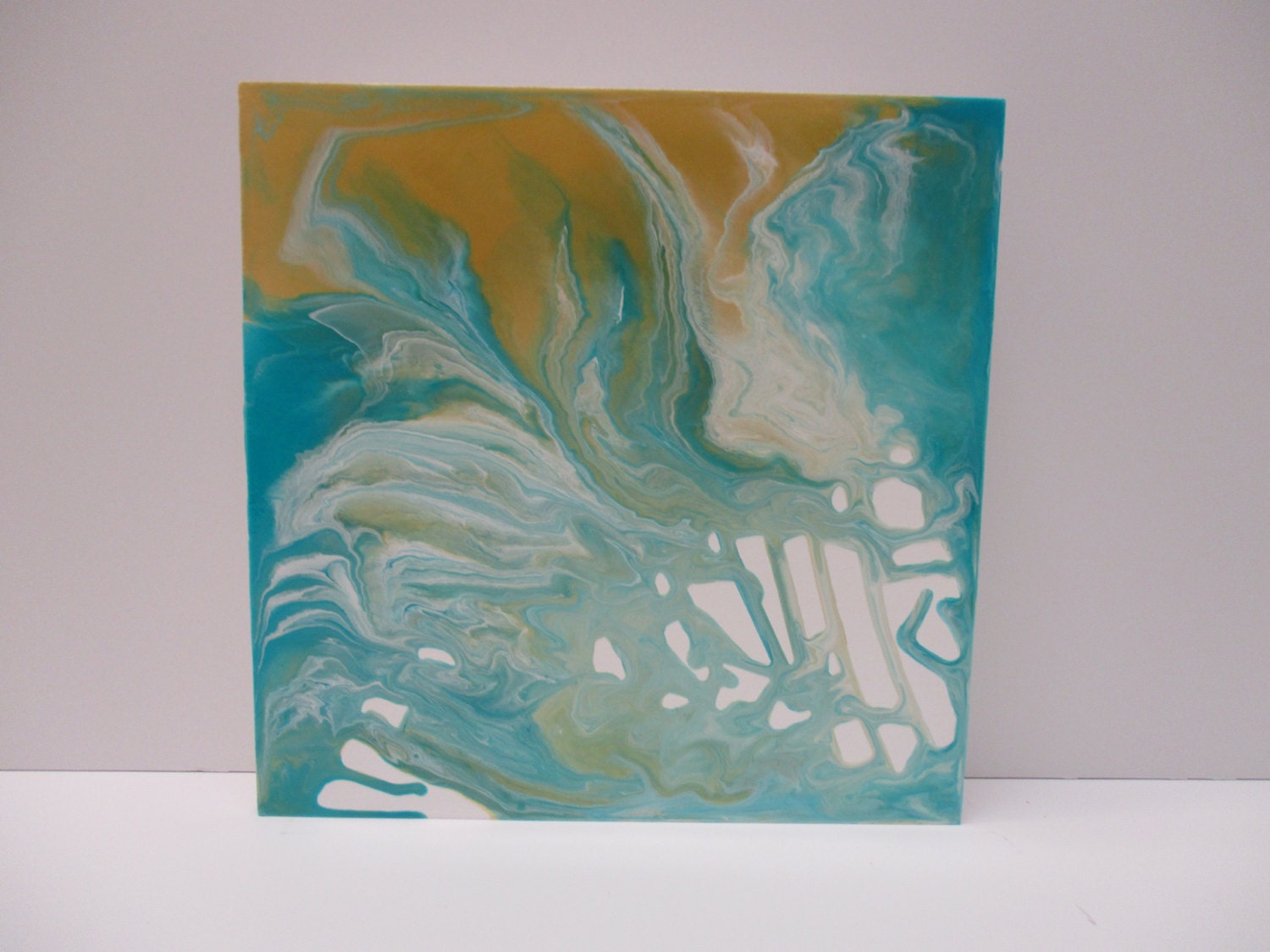 Marble Painting Acrylic Abstract Poured by naptimedesignco on Etsy