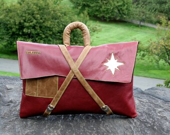 Burgundy and Brown Strap line