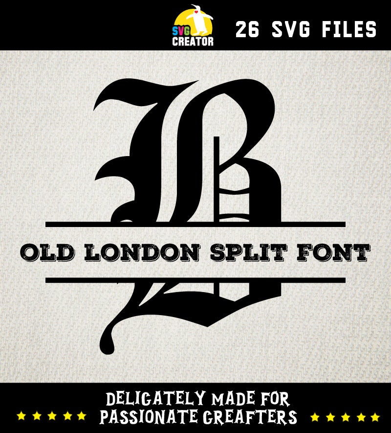 Download Old London Split Fonts SVG Split monogram svg font by ...