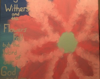 Bible Verse Flower Painting