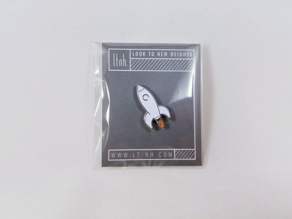 Rocket Enamel Pin By Looktonewheights On Etsy 